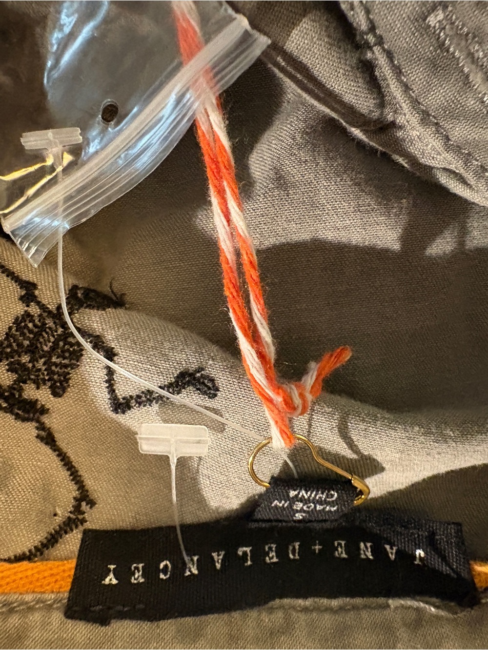 Jane and Delancey Gray Button-Down Shirt with Black Skeleton Print - Picture 10 of 12